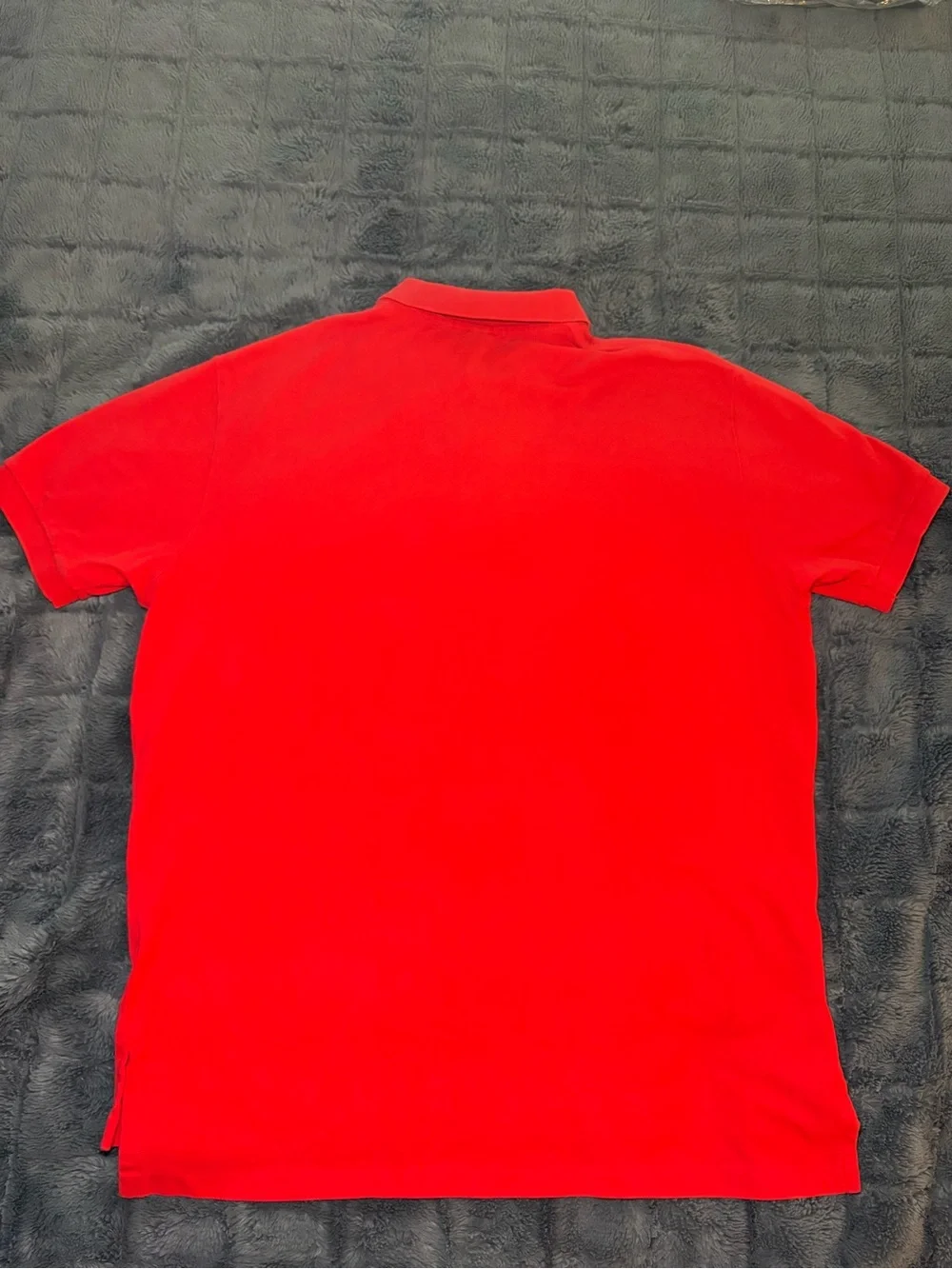 Polo Ralph Lauren Men's Red Solid Knit Pony Logo Short Sleeve Collared Shirt XL
